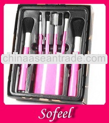 Sofeel 2013 professional 6pcs pink makeup travel brush set