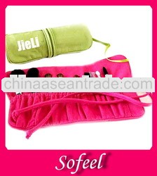 Sofeel natural cosmetic brush set with red bag