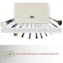 White case 12pcs makeup brush set essential eye makeup