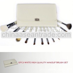 White case 12pcs makeup brush set eye makeup brush