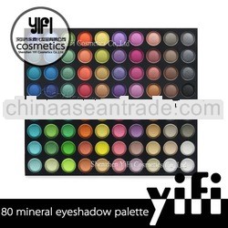 Wholesale!80 color eyeshadow palette 2011 best cosmetic powder brush