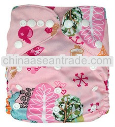 Wholesale Cartoon Printed Diapers Baby Cloth Reusable Baby Nappies