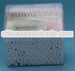 Wooden stick applicator/cotton swabs/cotton tipped applicator