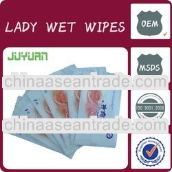 adult flushable wet tissue /women privates wet wipes