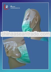 disposable non-woven face mask with eye shield