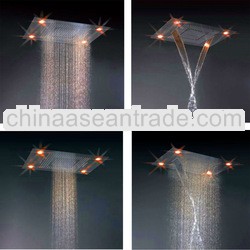 waterfall led shower heads,600*800mm polish 304SUS waterfall,rainfall,water curtain shower heads