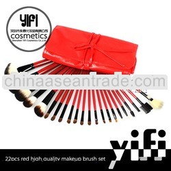 wholesale! Red case 22pcs makeup brush seteyelash extension brush