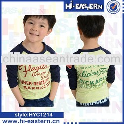 2013 hot selling boys long raglan sleeve shirts wholesale from china