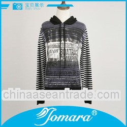 2013 new cotton stripe children sweater with hood