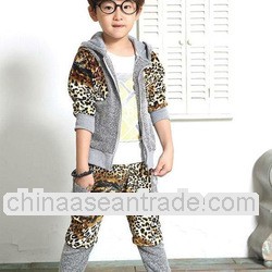 Children suits,leopard sets for boy,kids suits for autumn