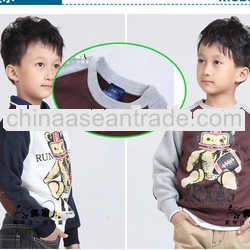 Fall winter new 2013 kids clothing animal printed activewear pullover novelty boys hoodie for childr