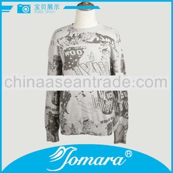 Fashion winter cotton boys grey pullover sweater