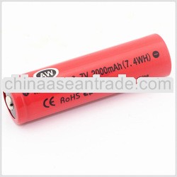 High power 3.7v 18650 2000mAh aw IMR battery rechargeable 18490/18500 aw battery