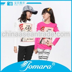 High qulity Long sleeve girl t shirts printed designs