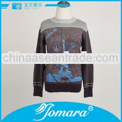 Long sleeve O neck warm autumn sweater for boys