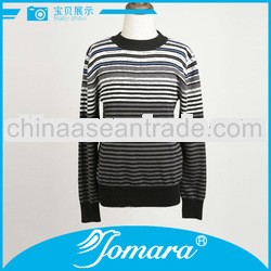 Long sleeve winter children's wool pullover sweater with pattern