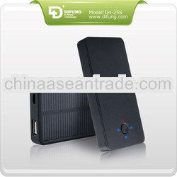 New hot sale small version 2500mah monocrystal silicon panel mini solar power bank charger