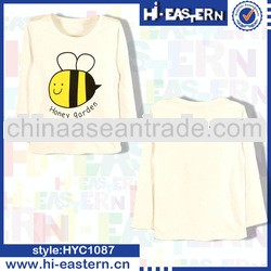 wholesale children t shirts,boys casual long sleeve shirt with bee print