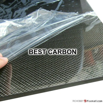 0.5mm x 400mm x 500mm ( 2pcs per package )100% Carbon Fiber Plate