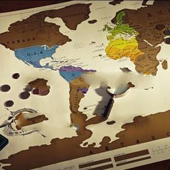 1 PC Scratch Map Of The World,Map Decoration,Map Play,Miq T0552