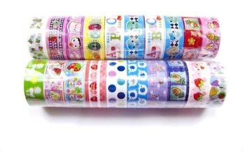 10pcs/lot Washi Masking Tape Cartoon series stationery Tag bookmarks Gift packaged band Sticky Korea