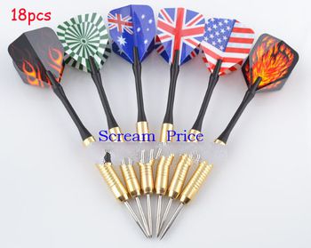 18 pcs electroplate copper Steel Needle streamline Tip Dart Darts Free Shipping