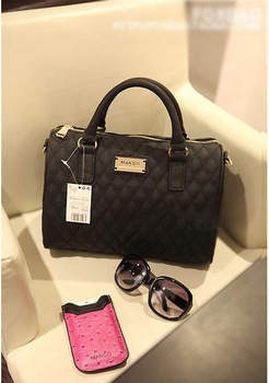 2013 Fashio designer handbag Mng plaid For women's Shoulder/Messenger handbag mango black plaid 