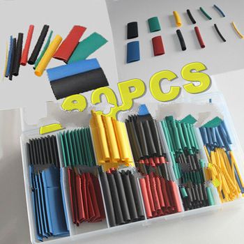 280pcs Assortment Ratio 2:1 Heat Shrink Tubing Tube Sleeving Wrap Kit with Box