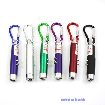 3 in 1 Laser Pointer Beam LED Flashlight UV Torch Infrared Keychain Free Shipping & Drop Shippin