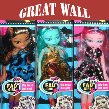 3Pcs/Lot, Free shipping  2013 Fashion toys Popular Monster high dolls plastic girls' gift toys, 