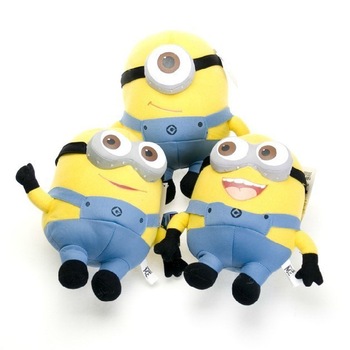 3pcs / set Despicable ME Movie Plush Toy 18cm Minion Jorge Stewart Dave