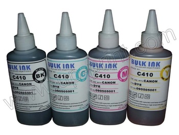 4 x 100ml   4 Color Dye Ink For Canon printer  Premium Dye Ink  used for ciss and refillable ink car