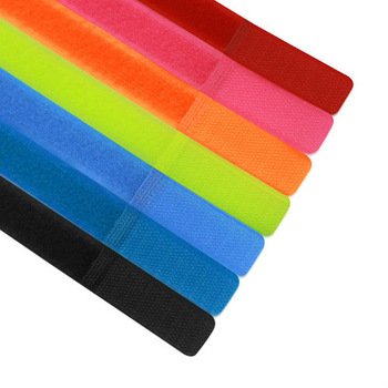 50pcs--20*180mm mixed color nylon ties strap velcro for cable wire cord organization