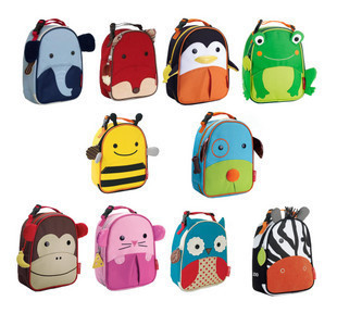 6pcs/Lot 11 Designs Cartoon Animal Children Portable Zoo Insulated Lunch Bag Boy&Girl's Picn