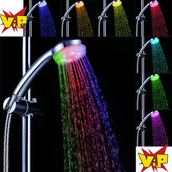 7 Color Changing Rainfall LED Shower Head,Lighting Bathroom Shower,Water Saving Bath Shower,Bathroom