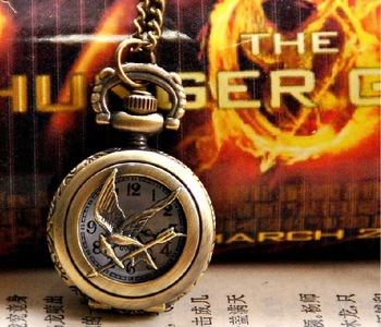 A230 Free Shipping New Arrive Small Size "Hungry Game" Pocket Watch Necklace For Xmas Gift