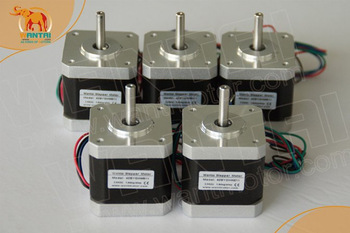 Best Selling! 5 PCS Wantai 4-lead Nema 17 Stepper Motor 42BYGHW609 56oz-in 40mm 1.7A CE ROSH ISO CNC