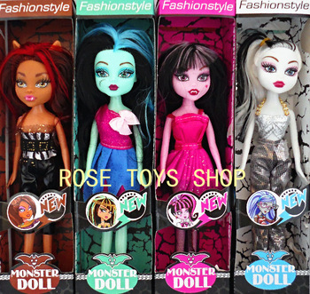 Best sale! Monster High dolls, 4pcs/lot,4style!!! 28cm highly2013new styles,hot seller,girls plastic