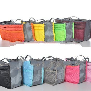 Big Discount 11 Colors Mp3 Phone Cosmetic Storage Organizer Nylon Bag In Bag Handbag Girl Women Mix 