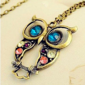 Big discounts! The order of at least $10! (Mixed Order) A001 Hollow out beautiful owl women necklace