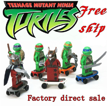 Christmas gift Lowest Price Hot sale 6 pcs/set Ninja Turtle/Ninja Toy/Building Blocks High Quality F