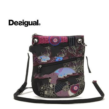 DESIGUAL + + BOLS BANDOLERA S PATCH + BAG + SHOULDER BAG + SHOULDER BAG PURPLE + BLACK +   Free ship