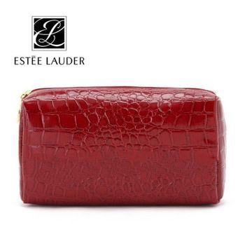 FREE shipping women fashion red patent leather brand cosmetic case luxury makeup organizer bag desig