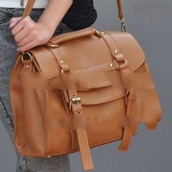 Fashion Britpop Women's PU Leather Purse Handbag Messenger Satchel Shoulder Bag Retro briefcase 