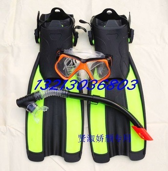 Flying wave short fins submersible mask breathing tube piece set hot-selling swimming flippers hot-s