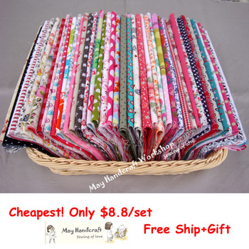 Free Ship+Free Gift,Cheapest Set! 7.9"x7.9" 30 Pcs No Repeat Design 100% Cotton Fabric for