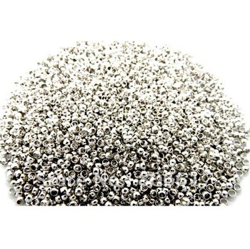 Free Shipping 10000pcs Silver Tone Smooth Ball Crimps Beads 2mm Dia. (w00093x2)