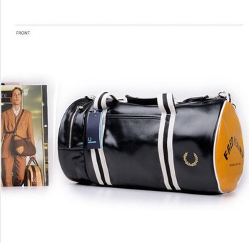 Free Shipping 2013 men's fashion casual barrel sports bag shoulder messenger bag cylinder gym To