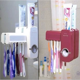 Free Shipping  Automatic Toothpaste Dispenser,Toothbrush Holder sets,toothbrush Family sets