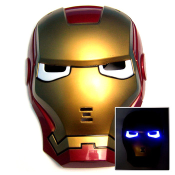 Free Shipping Firm Package!iron Man Masquerade Ball Park Halloween Carnival Mask,Glowing,With Led Li
